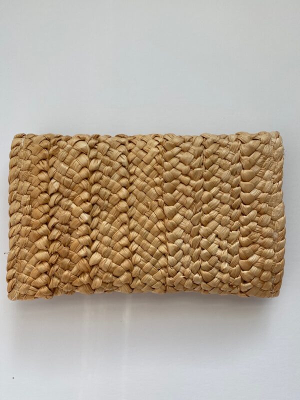 Sally Sells What Straw Clutch Back