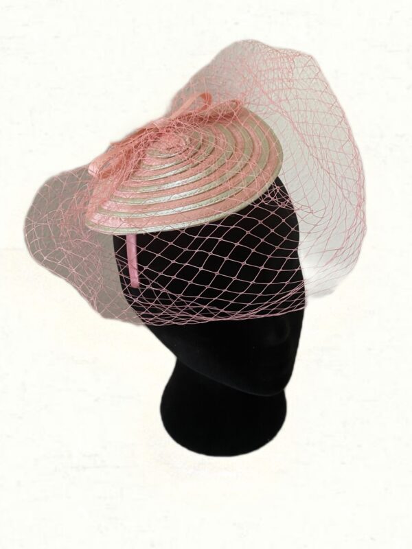 round pink and green fasinator